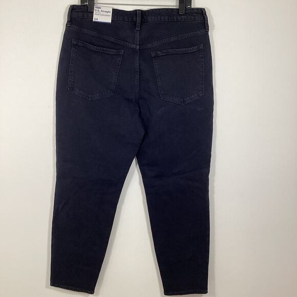 Old Navy Jeans High Rise O.G. Straight Secret Smooth Pockets Black Denim 14 NWT - Picture 9 of 10